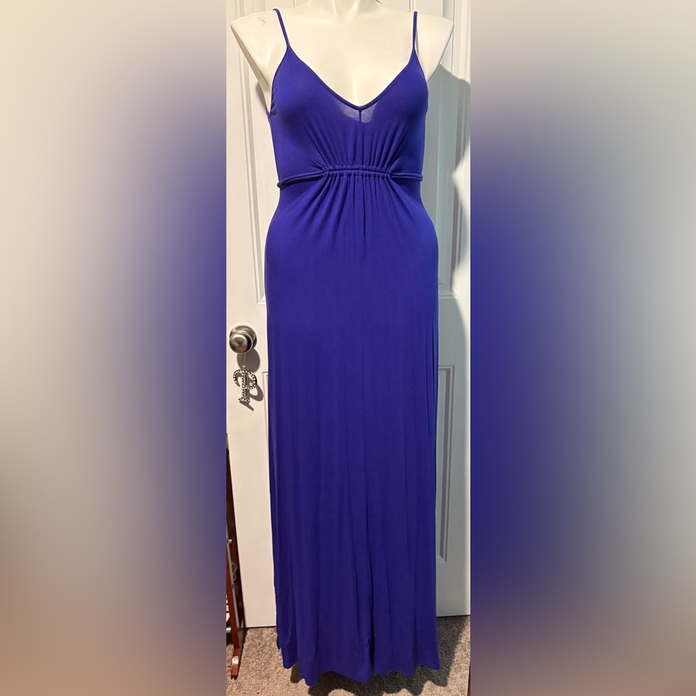 Moda International Indigo Spaghetti Strap Maxi Dress